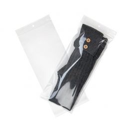 Zippåsar med häng hål 12,5x30,5cm Kristallklart PP 100 mikron (100 st) [Z4R512]