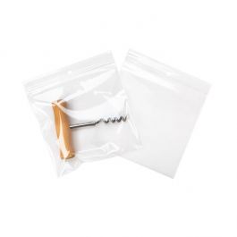 Zippåsar med häng hål 12,5x12,5cm Kristallklart PP 100 mikron (100 st) [Z4R55]