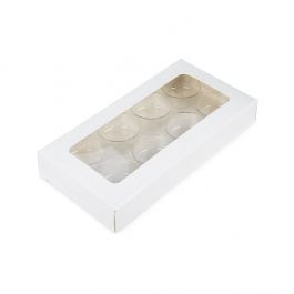 Vit Kraft Artisan Candy Box Set, rund insats 7x2.1x13.8 cm (25 st) [CNDYR272W]