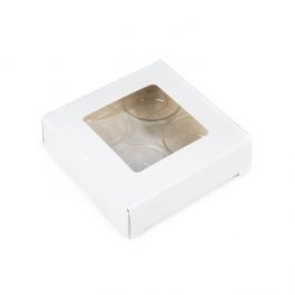 Vit Kraft Artisan Candy Box Set, rund insats 7x2.1x6.8 cm (25 st) [CNDYR276W]
