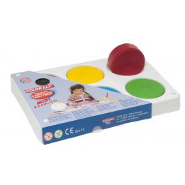 Temperafärgkuddar i palett med 6 färgkuddar Assorterad 6x Ø44x16mm i Blister (1 st.) [COL-PB44TR6]