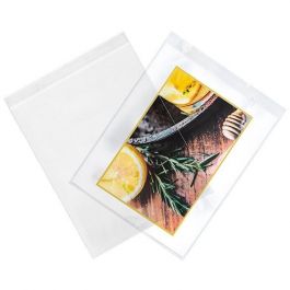 Plastpåsar 41,8x51cm Transparent med Tejpremsa (100 st) [B16]