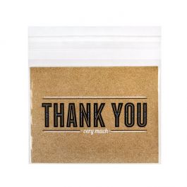 Plastpåsar 13,7x10,8cm Transparent med Tejpremsa (100 st) [B4]