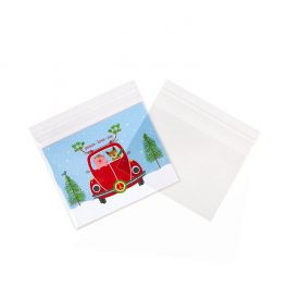 Plastpåsar 14,4x10,8cm Transparent med Tejpremsa (100 st) [B45S]