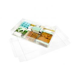 Plastlådor 19,1x5,1x32,2cm Kristallklart (25 st) [FPB260]
