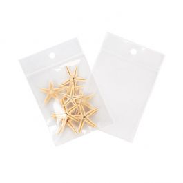 Zippåsar med häng hål 6,5x7,5cm Kristallklart PP 75 mikron (100 st) [Z3R2H3]