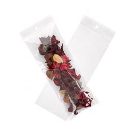 Blixtlåspåsar med häng hål och lufthål 7,5x20,5cm Kristallklart PP 50 mikron (100 st) [ZR38V]