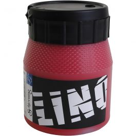 Linoleumfärg, röd, 250 ml/ 1 burk [HOB-647134]