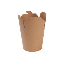Asia-kartonglådor 800 ml, bruna, PLA-belagda (500 st) [GB-DFC06850]
