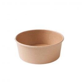 Skålar av kartong bruna 650 ml Ø 150 mm runda (300 st) [GB-DFC08820]