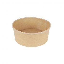Skålar av kartong, bruna 650 ml, Ø 150 mm, runda (300 st) [GB-DFC08821]