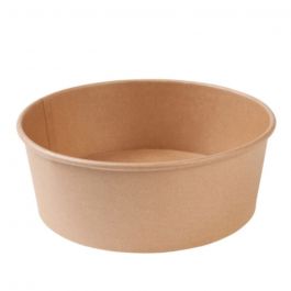 Skålar av kartong bruna 1 000 ml Ø 185 mm runda (300 st) [GB-DFC08830]
