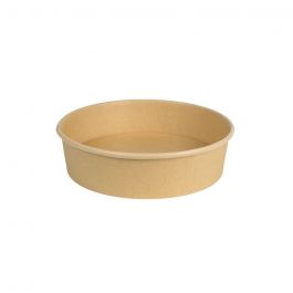 Premium-kartong skålar bruna 700 ml, Ø 185 mm runda (300 st) [GB-DFC08865]