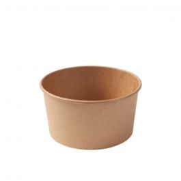 Skålar av kartong bruna 800 ml Ø 150 mm runda (300 st) [GB-DFC08870]