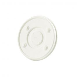 Platt lock papper Ø 90 mm Vit halm Cross (1000 st) [GB-DHD04500]