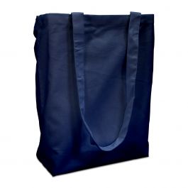 Bomullsväskor 38x42cm med handtag mörkblå 38x42cm (250 st.) [FP-DKE013]
