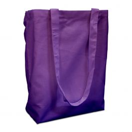 Bomullsväskor 38x42cm med handtag lila 38x42cm (250 st.) [FP-DKE014]