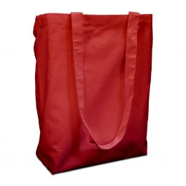 Bomullsväskor 38x42cm med handtag röd 38x42cm (250 st) [FP-DKE022]