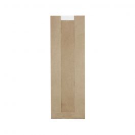 Papperspåsar med fönster bruna 14 + 7x40 cm (500 st) [GB-DRE02143]