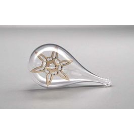 Vattendropp i plast, transparent 11 cm med trästjärna (25 st) [PEP-0170600258]