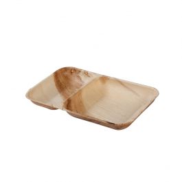 Tallrik Palmblad 2 fack, 25x15 cm (200 st) [GB-DTW05580]
