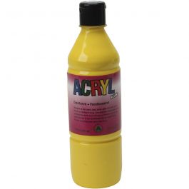 Akrylfärg, primärgul, 500 ml/ 1 flaska [HOB-636015]