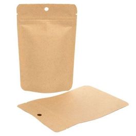 Stå upp påsar Kraft Komposterbar 10,2x6x15,2cm | 57 gram (100 st) [ZBGEK2]