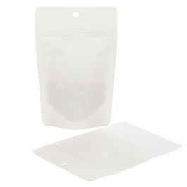 Stå upp påsar Komposterbar Kraft Vit 10,2x6x15,2cm | 57 gram (100 st) [ZBGEK2W]