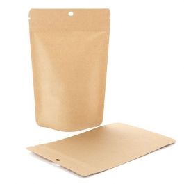 Stå upp påsar Kraft Komposterbar 13x7,9x20,6cm | 113 gram (100 st) [ZBGEK3]