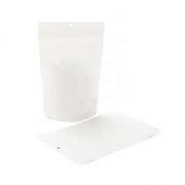 Stå upp påsar Komposterbar Kraft Vit 14,9x8,9x23,2cm | 312 gram (100 st) [ZBGEK7W]
