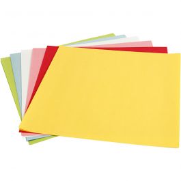 Ljuspapper, ark 30x30 cm, 80 g, standardfärger, 12 ark/ 1 förp. [HOB-536153]