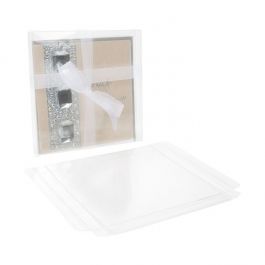 Plastlådor 15,6x1,6x15,4cm Kristallklart (25 st) [FB13]
