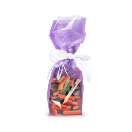 Blockbottenpåsar Neon Lila 7x5,1x25,4 cm med pappersinsats (100 St) [FGPB17NP]