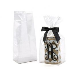 Cellofanpåsar med botten 10,2x7,6x25,4cm med pappersinsats (100 st) [FGPBH5]