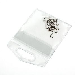 Vinylpåse 7,3x7,3cm med Eurohål med klappa (100 st) [FHV2]