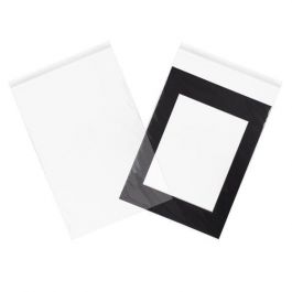 Plastpåsar 39,2x56,5cm Transparent med Tejpremsa (100 st) [B15]
