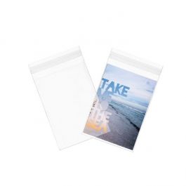 Plastpåsar 11,7x16,2cm Transparent med Tejpremsa (100 st) [B4X6XL]