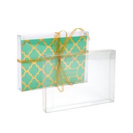 Plastlådor 9,5x1,6x13,2cm Kristallklart (25 st) [FPB118]