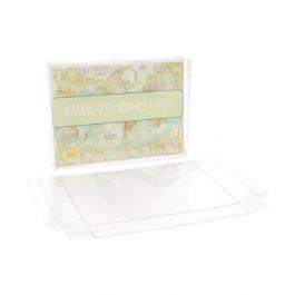 Plastlådor 12,4x2,5x16,8cm Kristallklart (25 st) [FPB123]