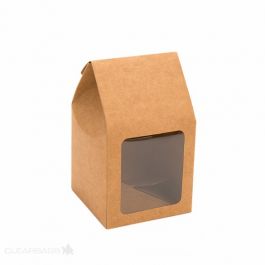 Papperslådor med Fönster 8,9x8,9x16,5cm (25 st) [FS320]
