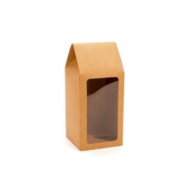 Papperslådor med Fönster 8,9x8,9x21,6cm (25 st) [FS321]