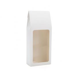 Papperslådor med Fönster glansig Vit 9x4,5x21,5cm (25 st) [FS338]