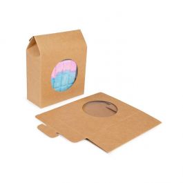 Papperslådor med runt fönster 10,5x4,4x13,3 cm (25 St) [FS346]