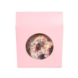 Papperslådor Rosa med runt fönster 10,5x4,4x13,3 cm (25 St) [FS347]