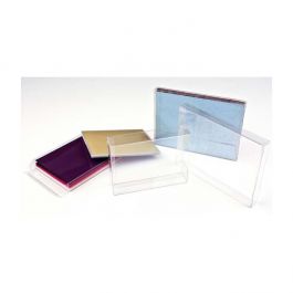 Plastlådor 14,3x2,5x14,1cm Kristallklart (25 st) [FB48]