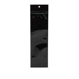 Blixtlåspåsar Svart 6,5x23cm Metalliserad (100 st) [HZBB1MB]
