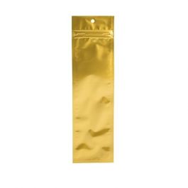 Blixtlåspåsar Guld 6,5x23cm Metalliserad (100 st) [HZBB1MG]