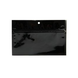 Blixtlåspåsar Svart 15x7cm Metalliserad (100 st) [HZBB2MB]