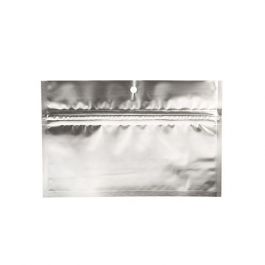 Blixtlåspåsar Silver 15x7cm Metalliserad (100 st) [HZBB2MS]