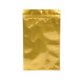 Blixtlåspåsar Guld 7,5x11,5cm Metalliserad (100 st) [HZBB3MG]